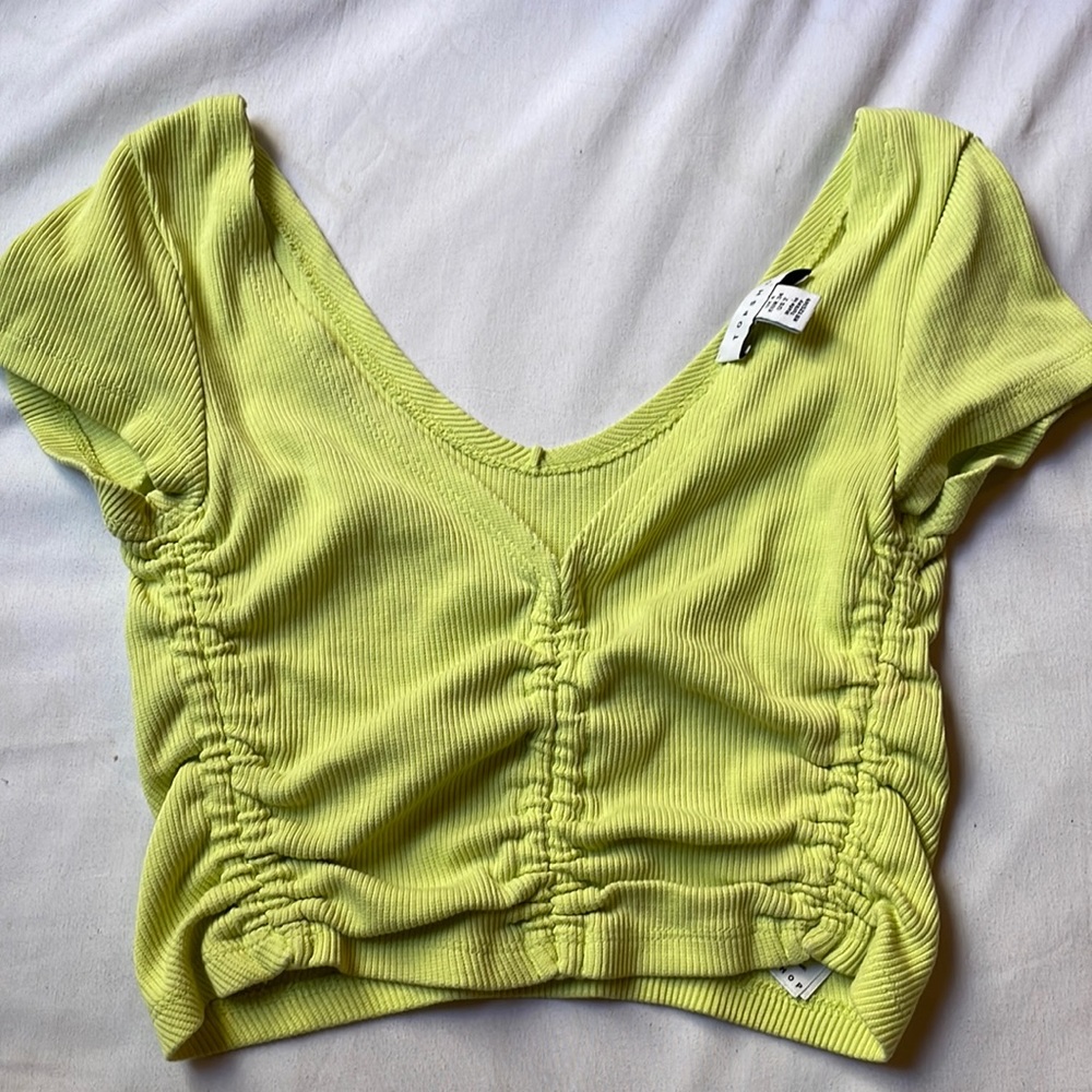 TopShop Lime Green Crop Top